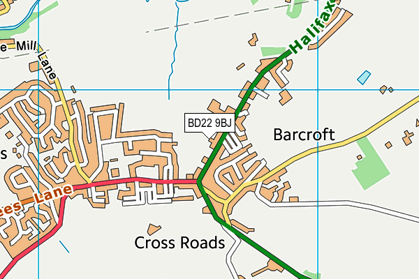 BD22 9BJ map - OS VectorMap District (Ordnance Survey) BD22 9BJ map - OS VectorMap District (Ordnance Survey)