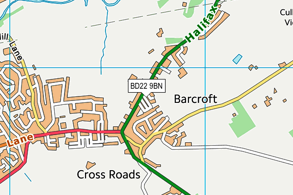 BD22 9BN map - OS VectorMap District (Ordnance Survey) BD22 9BN map - OS VectorMap District (Ordnance Survey)