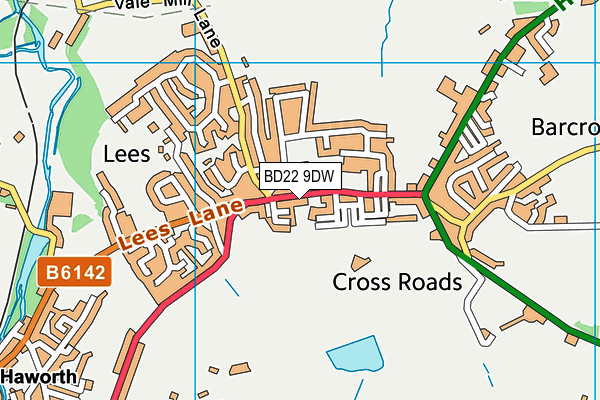 BD22 9DW map - OS VectorMap District (Ordnance Survey) BD22 9DW map - OS VectorMap District (Ordnance Survey)