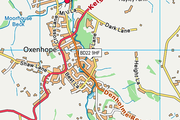 BD22 9HF map - OS VectorMap District (Ordnance Survey) BD22 9HF map - OS VectorMap District (Ordnance Survey)