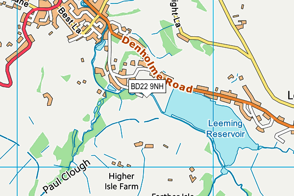 BD22 9NH map - OS VectorMap District (Ordnance Survey) BD22 9NH map - OS VectorMap District (Ordnance Survey)