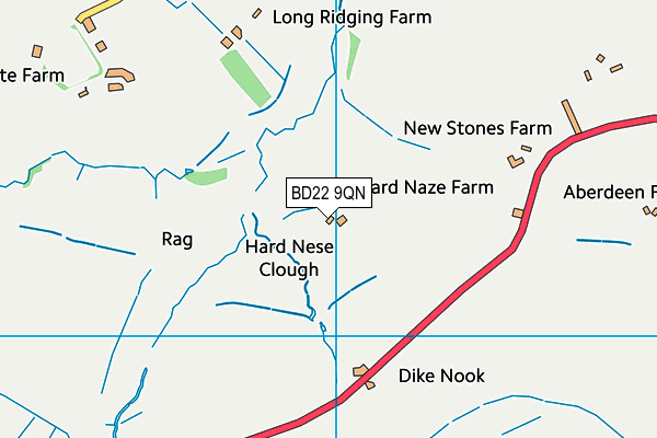 BD22 9QN map - OS VectorMap District (Ordnance Survey)