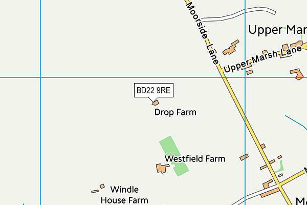 BD22 9RE map - OS VectorMap District (Ordnance Survey) BD22 9RE map - OS VectorMap District (Ordnance Survey)