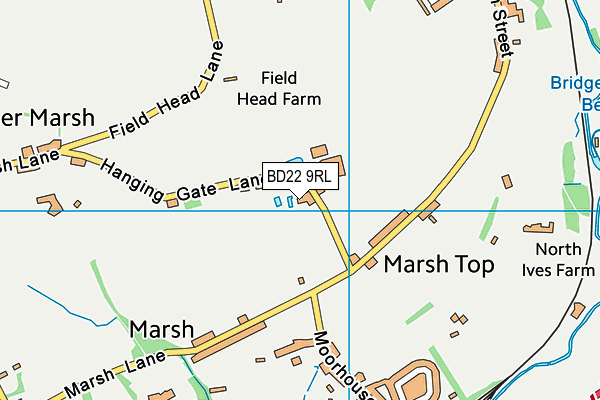 BD22 9RL map - OS VectorMap District (Ordnance Survey) BD22 9RL map - OS VectorMap District (Ordnance Survey)