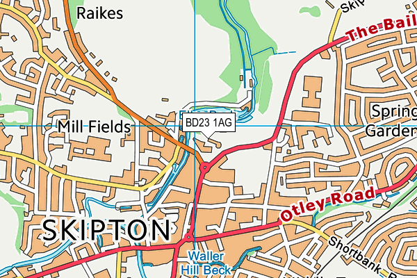 BD23 1AG map - OS VectorMap District (Ordnance Survey) BD23 1AG map - OS VectorMap District (Ordnance Survey)