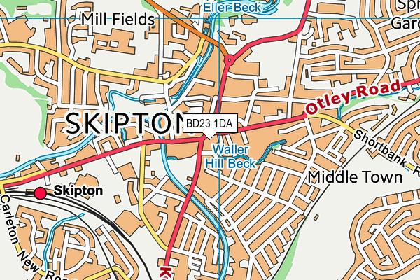 BD23 1DA map - OS VectorMap District (Ordnance Survey) BD23 1DA map - OS VectorMap District (Ordnance Survey)