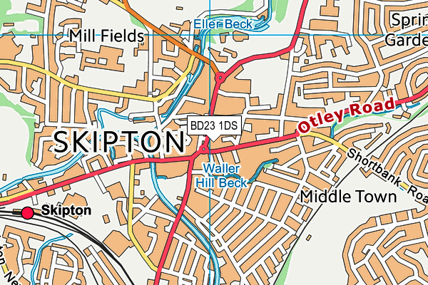 BD23 1DS map - OS VectorMap District (Ordnance Survey) BD23 1DS map - OS VectorMap District (Ordnance Survey)