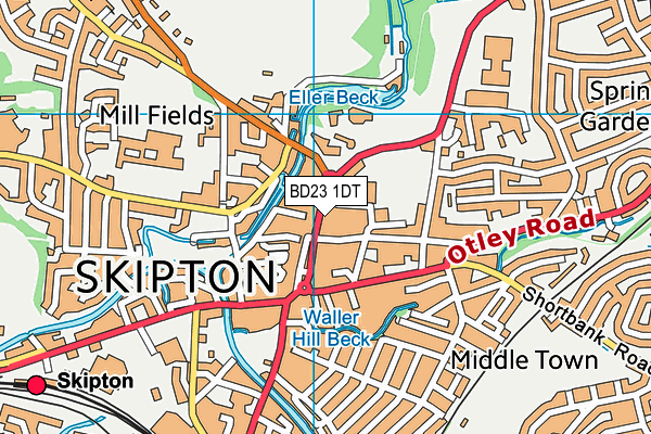 BD23 1DT map - OS VectorMap District (Ordnance Survey) BD23 1DT map - OS VectorMap District (Ordnance Survey)