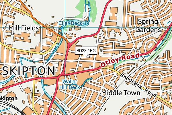 BD23 1EG map - OS VectorMap District (Ordnance Survey) BD23 1EG map - OS VectorMap District (Ordnance Survey)