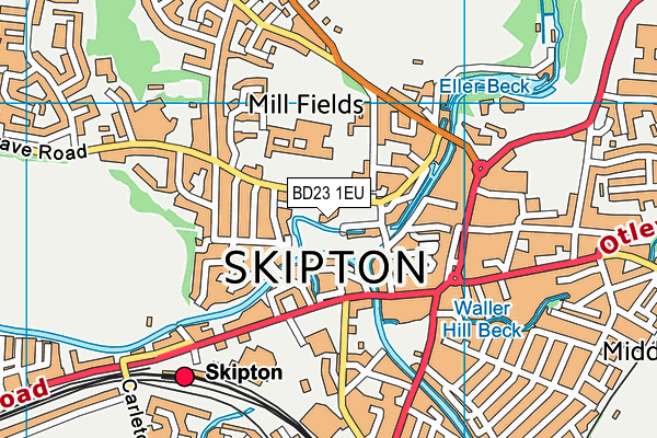 BD23 1EU map - OS VectorMap District (Ordnance Survey)