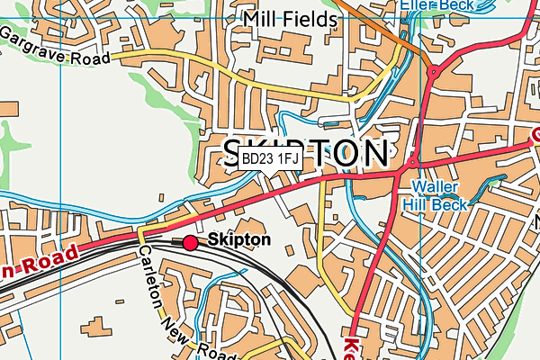 BD23 1FJ map - OS VectorMap District (Ordnance Survey) BD23 1FJ map - OS VectorMap District (Ordnance Survey)