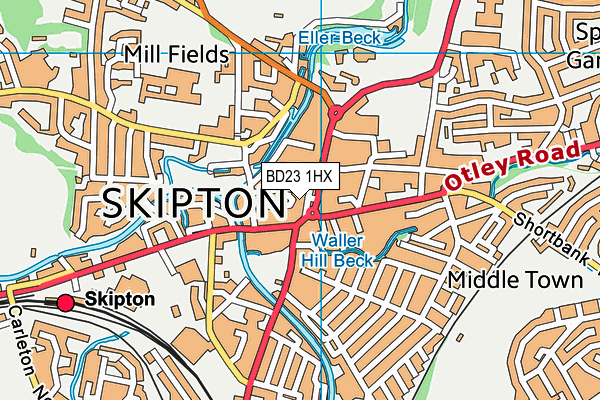 BD23 1HX map - OS VectorMap District (Ordnance Survey) BD23 1HX map - OS VectorMap District (Ordnance Survey)