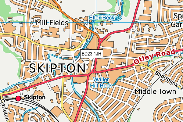 BD23 1JH map - OS VectorMap District (Ordnance Survey) BD23 1JH map - OS VectorMap District (Ordnance Survey)