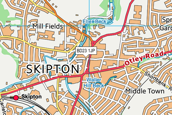 BD23 1JP map - OS VectorMap District (Ordnance Survey) BD23 1JP map - OS VectorMap District (Ordnance Survey)