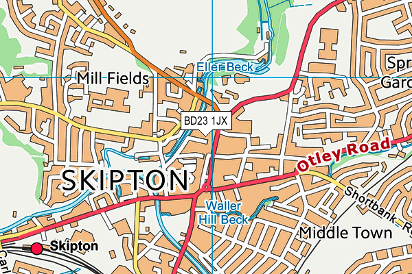 BD23 1JX map - OS VectorMap District (Ordnance Survey) BD23 1JX map - OS VectorMap District (Ordnance Survey)