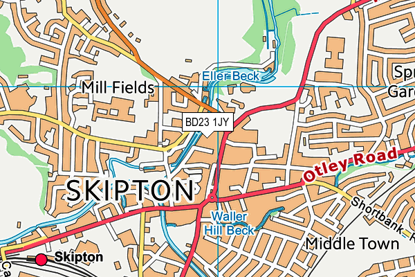 BD23 1JY map - OS VectorMap District (Ordnance Survey) BD23 1JY map - OS VectorMap District (Ordnance Survey)
