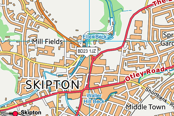 BD23 1JZ map - OS VectorMap District (Ordnance Survey) BD23 1JZ map - OS VectorMap District (Ordnance Survey)