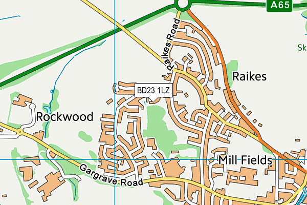 BD23 1LZ map - OS VectorMap District (Ordnance Survey)
