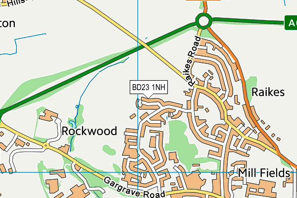 BD23 1NH map - OS VectorMap District (Ordnance Survey) BD23 1NH map - OS VectorMap District (Ordnance Survey)