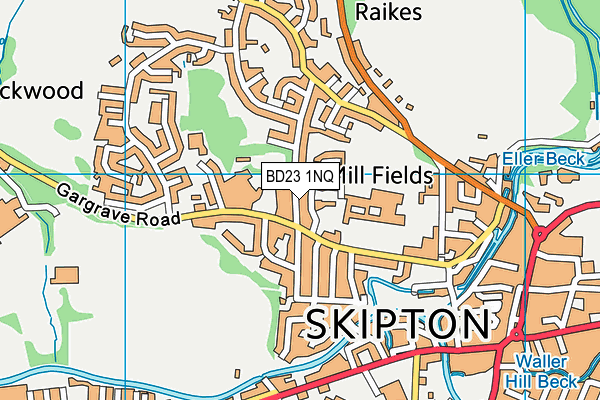 BD23 1NQ map - OS VectorMap District (Ordnance Survey)
