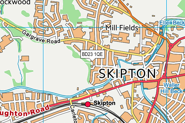 BD23 1QE map - OS VectorMap District (Ordnance Survey) BD23 1QE map - OS VectorMap District (Ordnance Survey)