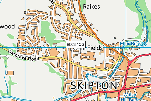BD23 1QG map - OS VectorMap District (Ordnance Survey) BD23 1QG map - OS VectorMap District (Ordnance Survey)