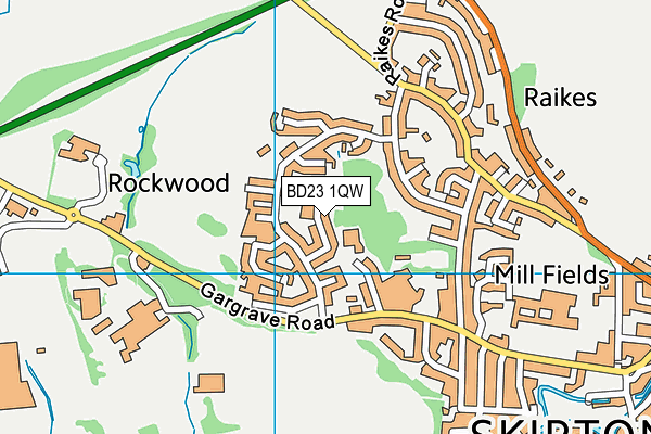 BD23 1QW map - OS VectorMap District (Ordnance Survey)