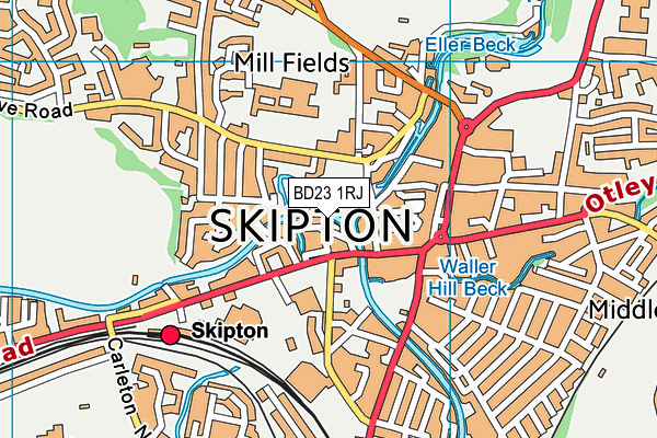 BD23 1RJ map - OS VectorMap District (Ordnance Survey)