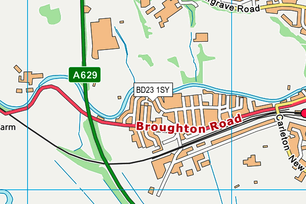 BD23 1SY map - OS VectorMap District (Ordnance Survey) BD23 1SY map - OS VectorMap District (Ordnance Survey)