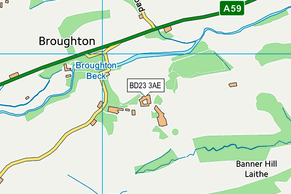 BD23 3AE map - OS VectorMap District (Ordnance Survey) BD23 3AE map - OS VectorMap District (Ordnance Survey)