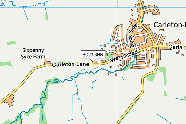 BD23 3HR map - OS VectorMap District (Ordnance Survey) BD23 3HR map - OS VectorMap District (Ordnance Survey)