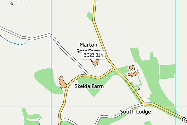 BD23 3JN map - OS VectorMap District (Ordnance Survey) BD23 3JN map - OS VectorMap District (Ordnance Survey)