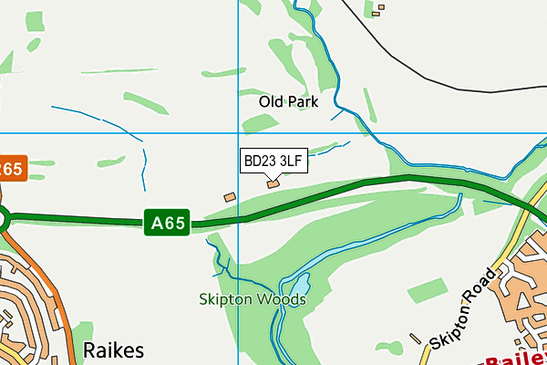 BD23 3LF map - OS VectorMap District (Ordnance Survey) BD23 3LF map - OS VectorMap District (Ordnance Survey)