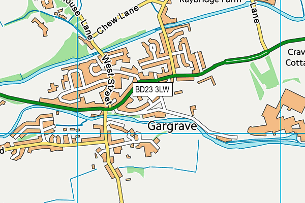 BD23 3LW map - OS VectorMap District (Ordnance Survey) BD23 3LW map - OS VectorMap District (Ordnance Survey)