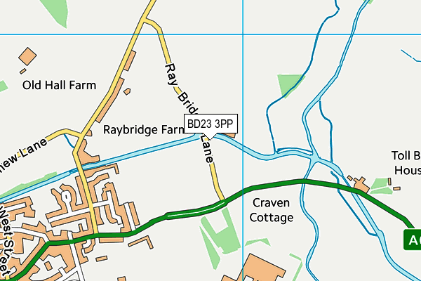 BD23 3PP map - OS VectorMap District (Ordnance Survey) BD23 3PP map - OS VectorMap District (Ordnance Survey)