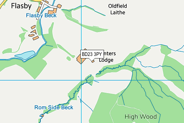 BD23 3PY map - OS VectorMap District (Ordnance Survey) BD23 3PY map - OS VectorMap District (Ordnance Survey)