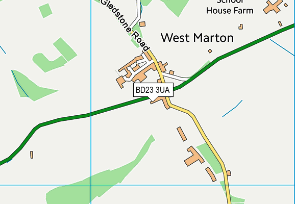 BD23 3UA map - OS VectorMap District (Ordnance Survey) BD23 3UA map - OS VectorMap District (Ordnance Survey)