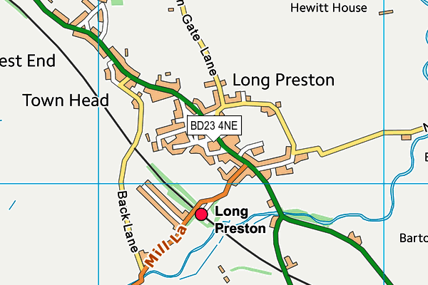 BD23 4NE map - OS VectorMap District (Ordnance Survey)