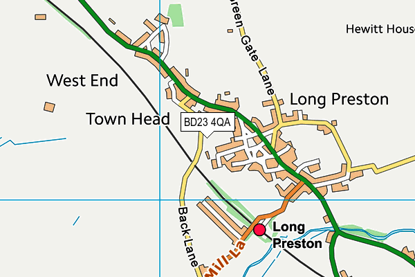 BD23 4QA map - OS VectorMap District (Ordnance Survey) BD23 4QA map - OS VectorMap District (Ordnance Survey)