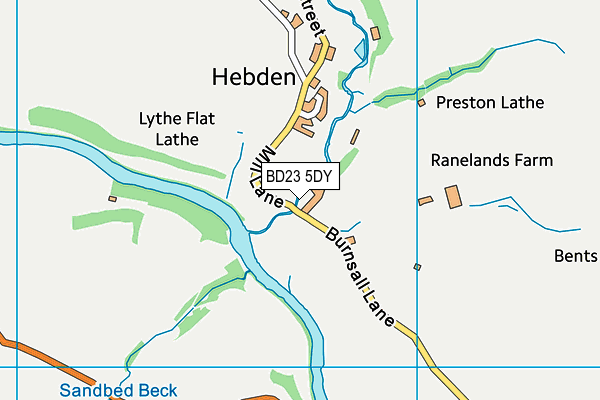 BD23 5DY map - OS VectorMap District (Ordnance Survey) BD23 5DY map - OS VectorMap District (Ordnance Survey)