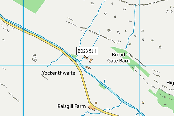 BD23 5JH map - OS VectorMap District (Ordnance Survey) BD23 5JH map - OS VectorMap District (Ordnance Survey)