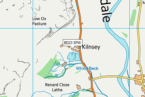 BD23 5PW map - OS VectorMap District (Ordnance Survey) BD23 5PW map - OS VectorMap District (Ordnance Survey)