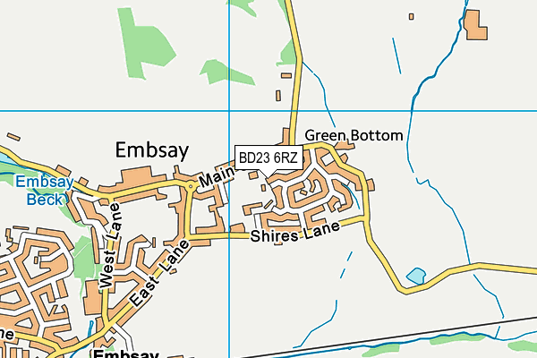 BD23 6RZ map - OS VectorMap District (Ordnance Survey) BD23 6RZ map - OS VectorMap District (Ordnance Survey)