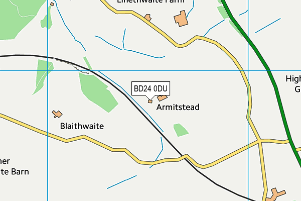 BD24 0DU map - OS VectorMap District (Ordnance Survey) BD24 0DU map - OS VectorMap District (Ordnance Survey)