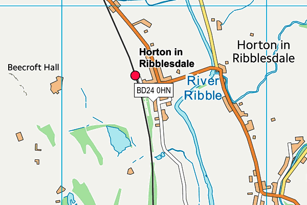 BD24 0HN map - OS VectorMap District (Ordnance Survey) BD24 0HN map - OS VectorMap District (Ordnance Survey)