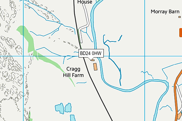 BD24 0HW map - OS VectorMap District (Ordnance Survey) BD24 0HW map - OS VectorMap District (Ordnance Survey)