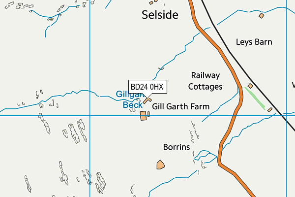 BD24 0HX map - OS VectorMap District (Ordnance Survey) BD24 0HX map - OS VectorMap District (Ordnance Survey)