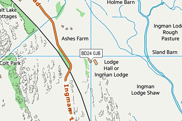 BD24 0JB map - OS VectorMap District (Ordnance Survey) BD24 0JB map - OS VectorMap District (Ordnance Survey)