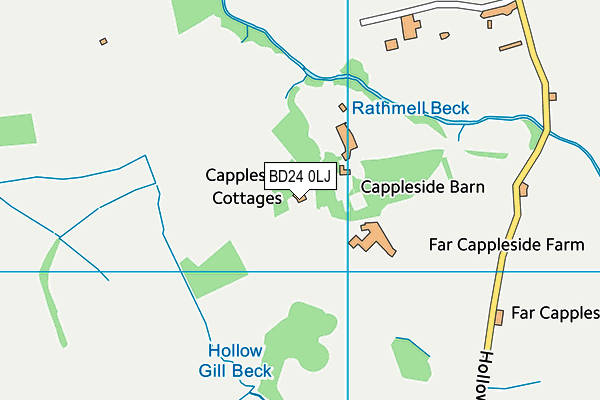 BD24 0LJ map - OS VectorMap District (Ordnance Survey) BD24 0LJ map - OS VectorMap District (Ordnance Survey)
