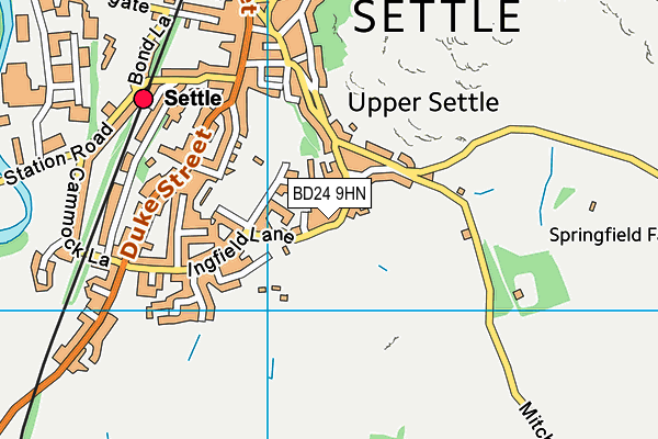 BD24 9HN map - OS VectorMap District (Ordnance Survey) BD24 9HN map - OS VectorMap District (Ordnance Survey)